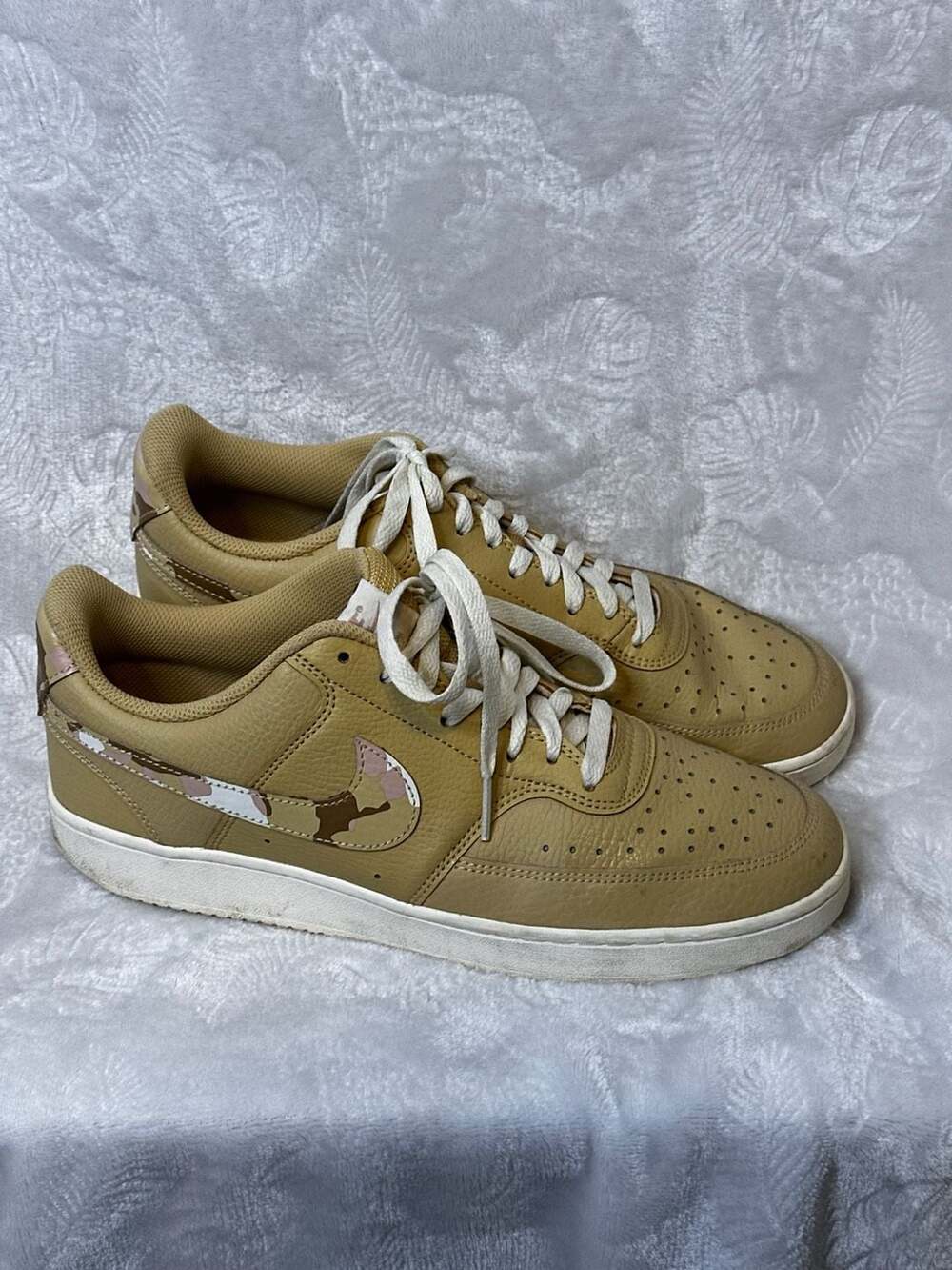 Nike Womens Court Vision Low DX3734-200 Beige Casual Shoes Sneakers Size 9.5